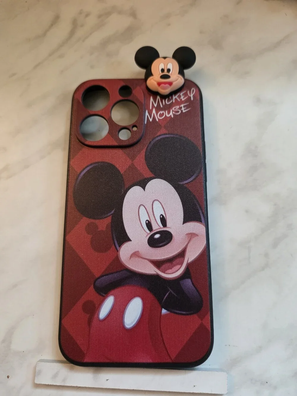 Disney Mickey Mouse Red Phone Case with Charm I-phone 13 Pro